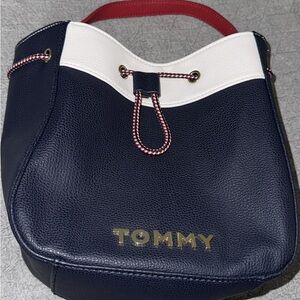 Tommy Hilfiger Navy and White Women's Bag